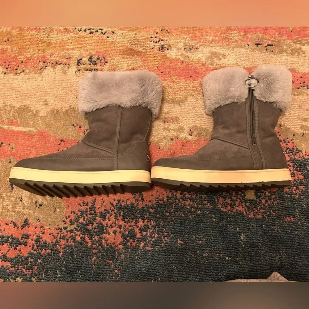 Koolaburra Gray Fur-Lined Winter Boots